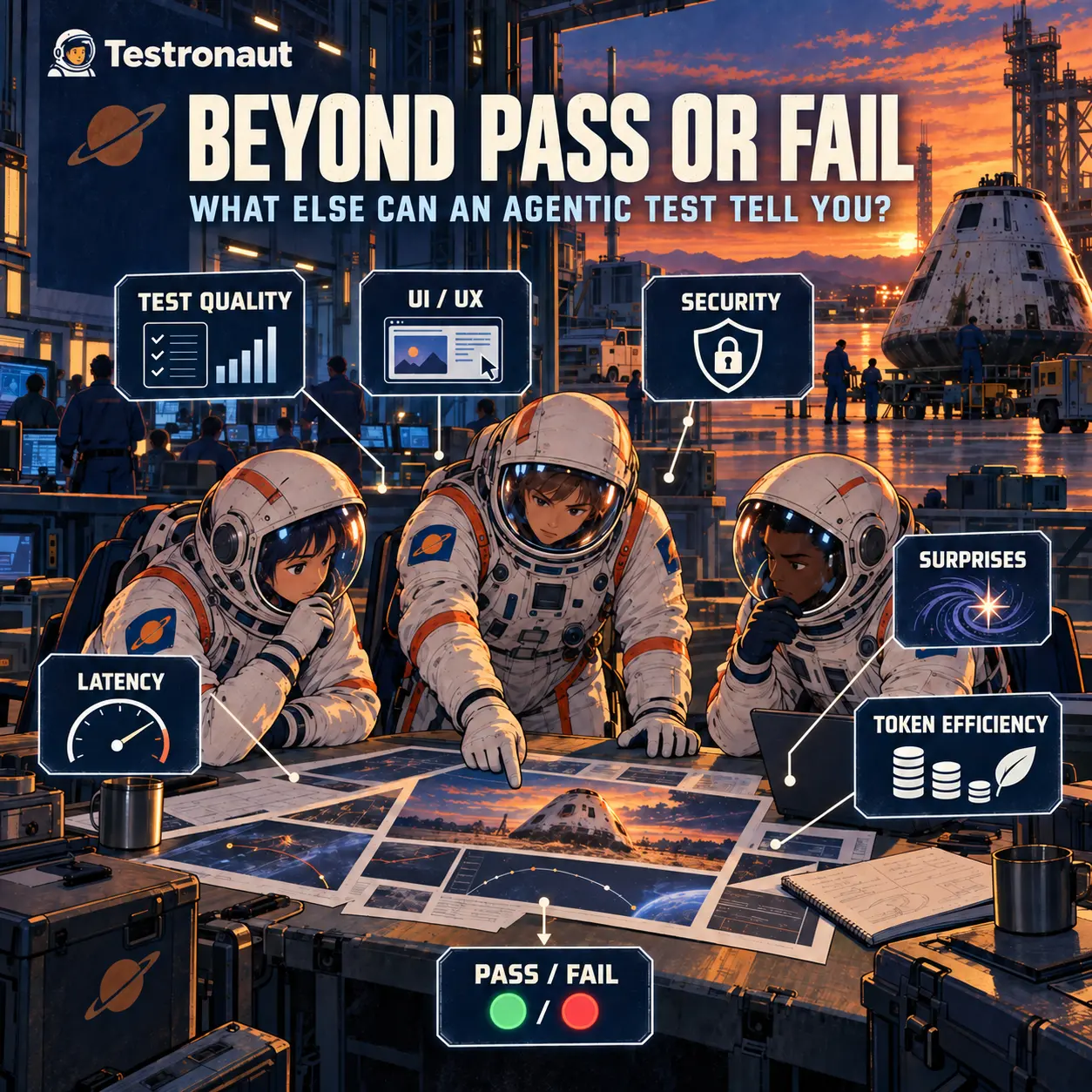 Testronaut mission retrospective showing signals beyond pass or fail